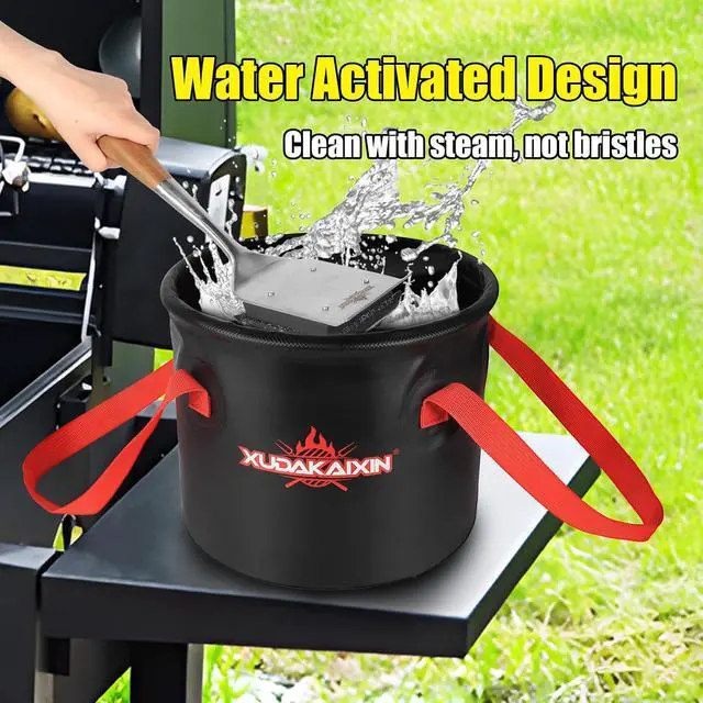 Alt view image 2 of 7 - XUDAKAIXIN Grill Brush Dunk Tank,Collapsible Water Bucket for Grill Cleaning,(Only Water Bucket No Grill Brush)