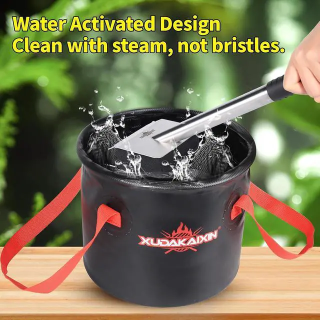 Alt view image 3 of 7 - XUDAKAIXIN Grill Brush Dunk Tank,Collapsible Water Bucket for Grill Cleaning,(Only Water Bucket No Grill Brush)