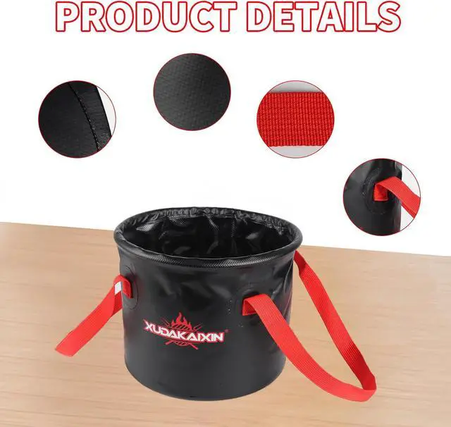 Alt view image 6 of 7 - XUDAKAIXIN Grill Brush Dunk Tank,Collapsible Water Bucket for Grill Cleaning,(Only Water Bucket No Grill Brush)