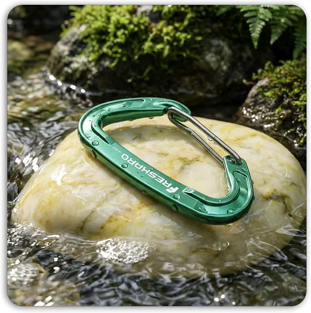 Alt view image 7 of 7 - FresKaro 5pcs Nano Carabiner Clips, 8kN 1798lbs, Small Sturdy, Reliable Time-Tested Strong Spring Wiregate, Mini Size 2.37inch, Choice of 5colors