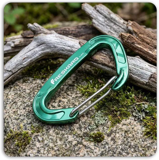 Alt view image 6 of 7 - FresKaro 5pcs Nano Carabiner Clips, 8kN 1798lbs, Small Sturdy, Reliable Time-Tested Strong Spring Wiregate, Mini Size 2.37inch, Choice of 5colors