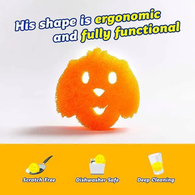 Alt view image 3 of 7 - Scrub Daddy Special Edition Pets Dog - Scratch-Free Multipurpose Dish Sponge - BPA Free & Made with Polymer Foam - Stain & Odor Resistant Kitchen Sponge (1ct)