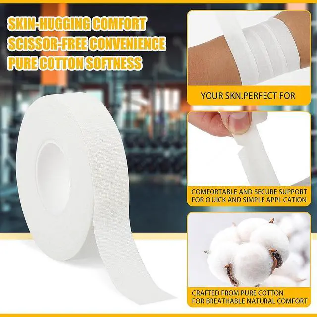 Alt view image 5 of 7 - COMNICO Finger Tape, White Extra Strong 0.6-Inch x 32-feet Athletic Tape for Fingers Feet Sweat Volleyball Finger Tape for Outdoor Sports Climbing Football (2)