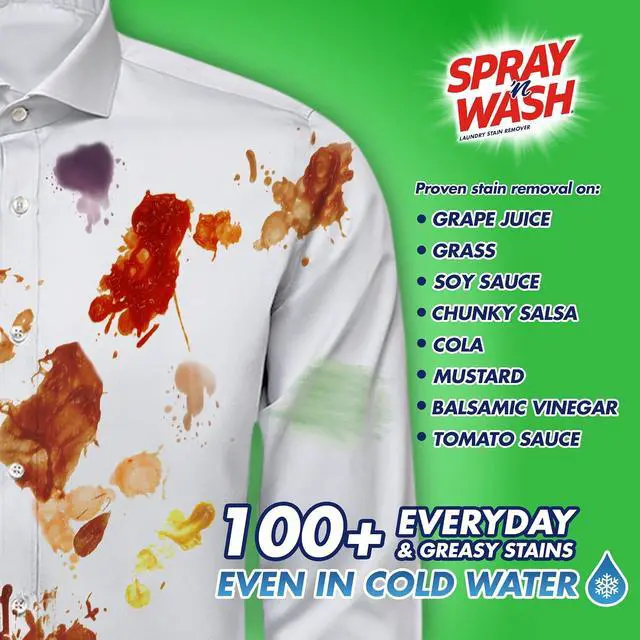 Alt view image 3 of 6 - Spray N Wash Max Stain Remover Spray, Laundry Pre-Treat for Tough Stains, 16oz