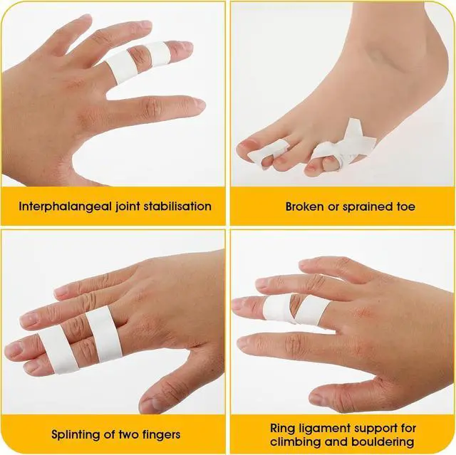 Alt view image 6 of 7 - COMNICO Finger Tape, White Extra Strong 0.6-Inch x 32-feet Athletic Tape for Fingers Feet Sweat Volleyball Finger Tape for Outdoor Sports Climbing Football (2)