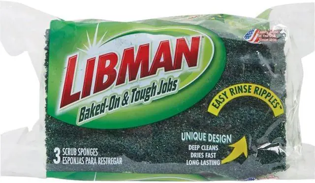 Alt view image 2 of 2 - Libman 1077 Baked-On and Tough Jobs Sponges (3-Pack)