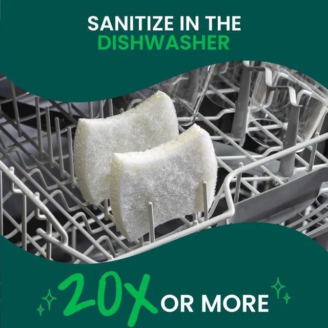 Alt view image 7 of 7 - Scotch-Brite Greener Clean Non-Scratch Scrub Sponge, 3 Pack | Sponges for Cleaning Kitchen, Bathroom and Household, non-scratch Sponges Safe for Non-Stick Cookware, 36 Scrubbing Sponges