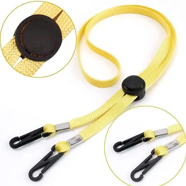 Alt view image 3 of 3 - 5 Pcs Multicolored Adjustable Hat Strap Clips Elastic Hats Removable Chin Cord, Windproof Hat Anti-Lost Cap Strap Clips for Golfing Boating Fishing Hat Outdoor, Fishing Hats (5 Colors)