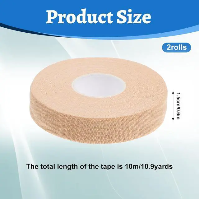 Alt view image 2 of 7 - 2 Rolls Finger Tape, Extra Strong Adhesive 0.6-Inch x 32-feet Athletic Tape for Fingers, Hands, & Toes, Rock Climbing Tape, Skin-Friendly Sports Tape for Outdoor Sports Climbing Football (Skin Color)