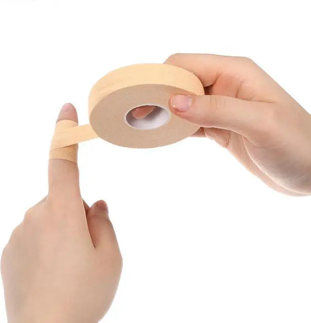 Alt view image 4 of 7 - 2 Rolls Finger Tape, Extra Strong Adhesive 0.6-Inch x 32-feet Athletic Tape for Fingers, Hands, & Toes, Rock Climbing Tape, Skin-Friendly Sports Tape for Outdoor Sports Climbing Football (Skin Color)