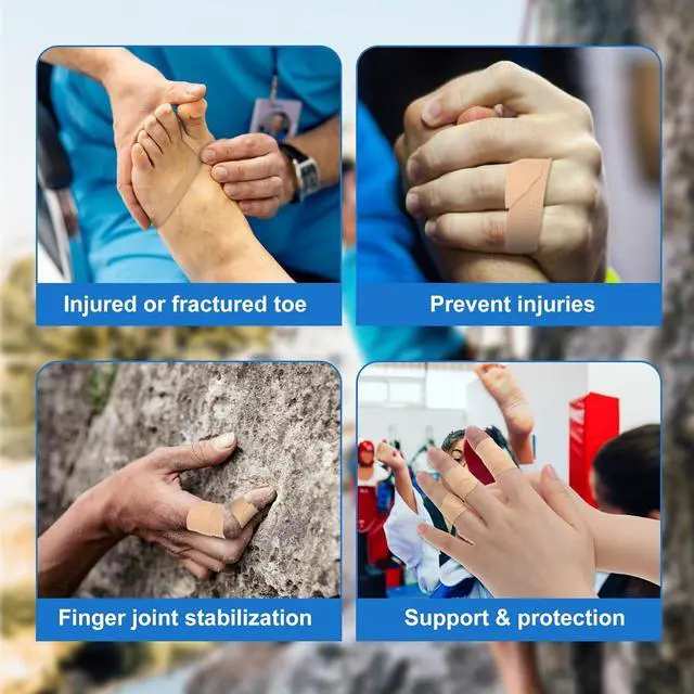 Alt view image 5 of 7 - 2 Rolls Finger Tape, Extra Strong Adhesive 0.6-Inch x 32-feet Athletic Tape for Fingers, Hands, & Toes, Rock Climbing Tape, Skin-Friendly Sports Tape for Outdoor Sports Climbing Football (Skin Color)