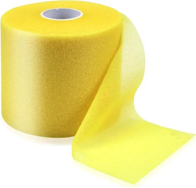 Main image of 2.75Inch 30Yard Yellow Athletic PreWrap Tape | Stretchy foam underwrap for hair headbands and ankleknee protection while playing soccer.