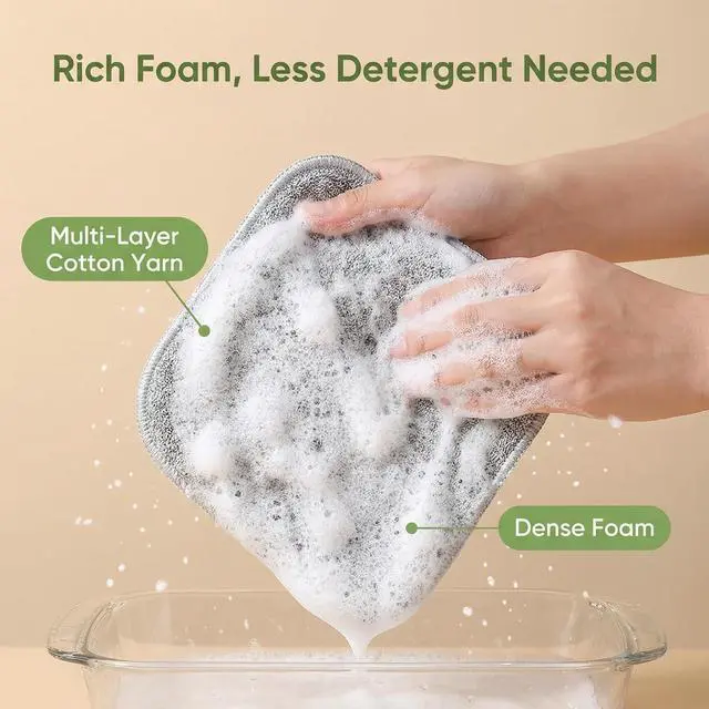 Alt view image 2 of 7 - Double Side Non Scratch Wire Dishcloths,Reusable Wet and Dry Wire Dishwashing Rags for Kitchen,Sinks,Pots,Pans (5pcs)