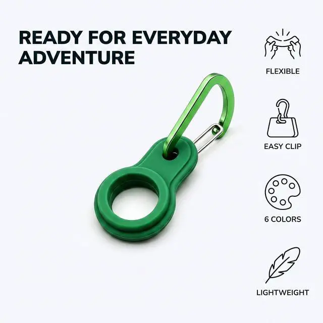 Alt view image 3 of 7 - 6 Pcs Silicone Water Bottle Buckle with Carabiner Clip Portable Secure Bottle Holder Water Bottle Hanging Rings Silicone Water Bottle Buckle Portable Hiking Camping Water Bottle Accessories
