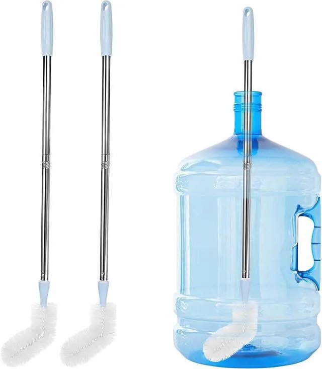 Main image of 2-Pack 28 Long Bottle Brush, 3 and 5 Gallon Bottle Cleaning Brush, Water Bottle Brush with Bendable Replacement Brush Head, Nylon Bristles and Stainless Steel Handle Bucket Cleaning Brush
