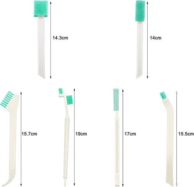 Alt view image 2 of 7 - 16 Pcs Small Household Cleaning Brushes Detail Crevice Cleaner Brush | Crevice Cleaning Tool 8 in 1 Cleaner Brush for Small Holes Corner Space Keyboard Bottle Tile