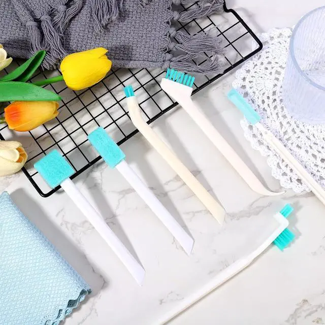 Alt view image 5 of 7 - 16 Pcs Small Household Cleaning Brushes Detail Crevice Cleaner Brush | Crevice Cleaning Tool 8 in 1 Cleaner Brush for Small Holes Corner Space Keyboard Bottle Tile