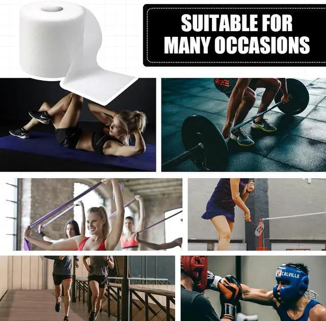 Alt view image 4 of 7 - 2.75Inch 30Yard White Athletic PreWrap Tape | Soft foam underwrap works for hair headbands and joint protection for soccersports.
