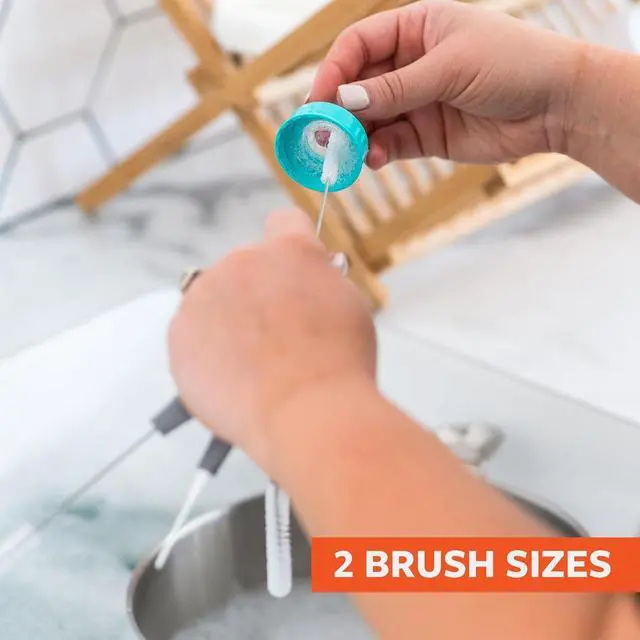 Alt view image 6 of 7 - Full Circle All-in-One Bottle Cleaning Multitool, Gray | A complete brush set that cleans bottles plus narrow & wide straws in one tool