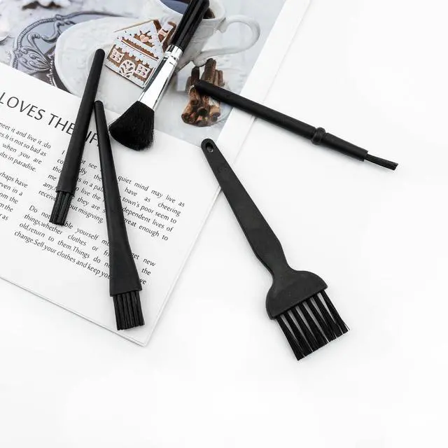 Alt view image 5 of 7 - 5 PCS Mini Keyboard Brushes, Anti-Static Brush for Small Spaces | 5 Different Types of Cleaning Brushes, Portable Nylon Bristle Brush, for Cleaning Small Crevices and Crannies