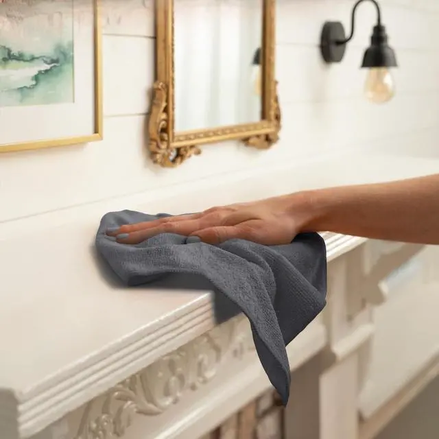Alt view image 4 of 7 - Avalon Towels Microfiber Cleaning Cloths (Value Pack of 12) - Size 12 x 12 Inches, Highly Absorbent Cleaning Rags, Lint Free, Reusable and Washable, Microfiber Towels for Cars