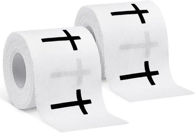 Main image of MiniInflat 2 Pcs Christian Cross Athletic Tape,White,Crosses | 2in x 23ft Religious Sports Tape Christian Wrist Wrap for Soccer Football Baseball Church Team Gift