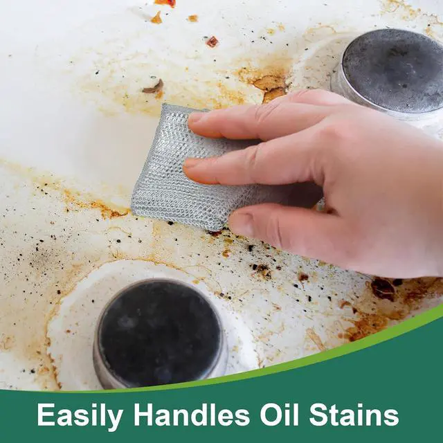 Alt view image 5 of 7 - Cleaning Rags, Dish Scrubbers, Mesh Cleaning Cloths, 24 PCS (7.87X7.87) | Non-scratch, reusable, ample supply, cuts rust & grease, multipurpose