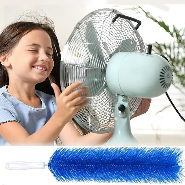 Alt view image 2 of 6 - Fan Cleaner Brush, Fan Brush Cobweb Duster Microfiber Duster Ideal for Ceiling Duster, Household Duster for Curtains, Fan Cleaner for Box Fan (2 Pack) (Blue)