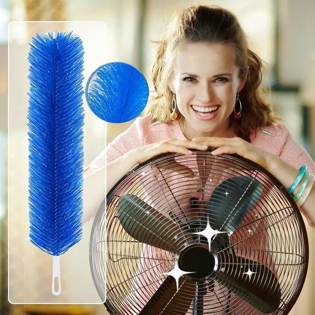 Alt view image 5 of 6 - Fan Cleaner Brush, Fan Brush Cobweb Duster Microfiber Duster Ideal for Ceiling Duster, Household Duster for Curtains, Fan Cleaner for Box Fan (2 Pack) (Blue)