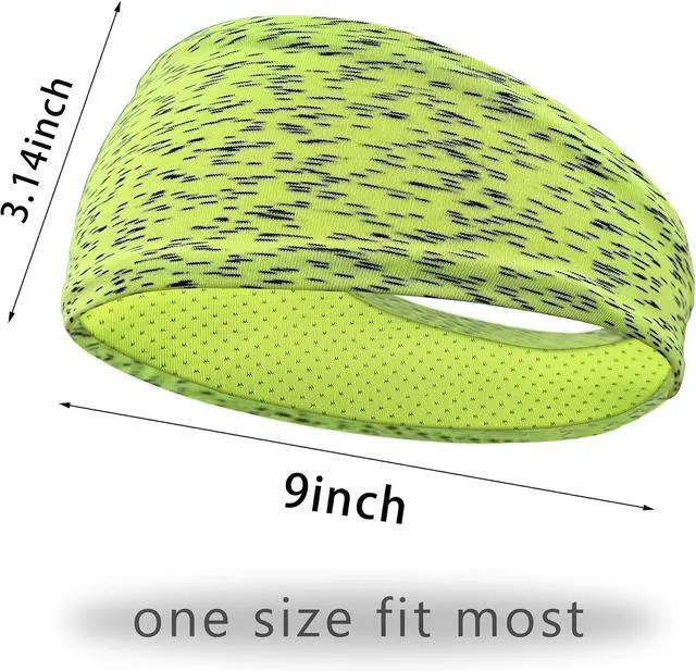 Alt view image 4 of 7 - 5 Pack Sports Headband for Men, Breathable Mesh Design, Reused & Washed Mens Headband Sweat Bands for Running Yoga Fitness Workout