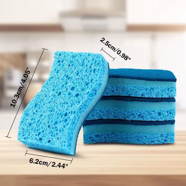 Alt view image 6 of 7 - AIDEA Sponges Kitchen, 6Count, Non-Scratch Scrub Sponge, Sponge for Dishes | Kitchen Sponges for Non-Stick Cookware, Cleans Fast Without Scratching, Cleaning Power for Kitchen, Bathroom, Household