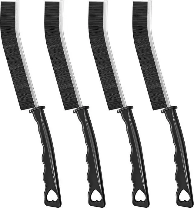Main image of 4TH Multi-Purpose Hard Bristle Crevice Cleaning Brush -Deep Reach Gap Cleaning Tool for Household Use -Versatile, Durable, Thin Brush to Clean Tight Spaces -4 Pcs, Black