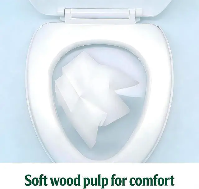 Alt view image 3 of 7 - Toilet Seat Covers, 20-Pack Disposable Flushable Travel Covers | Natural wood pulp, flushable, 14" x 17", standard size, for adults, kids, potty training, travel, camping, road trips