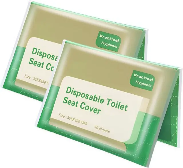 Alt view image 5 of 7 - Toilet Seat Covers, 20-Pack Disposable Flushable Travel Covers | Natural wood pulp, flushable, 14" x 17", standard size, for adults, kids, potty training, travel, camping, road trips