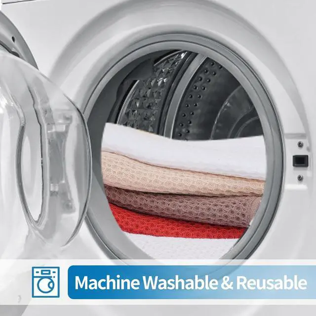 Alt view image 7 of 7 - Cotton Dish Cloths 6 Pack,12x12 Inch Super Absorbent, Quick-Dry & Reusable Kitchen Cleaning Cloths, Lint-Free Washable Towels for Dishes, Glass & Household Use(White)
