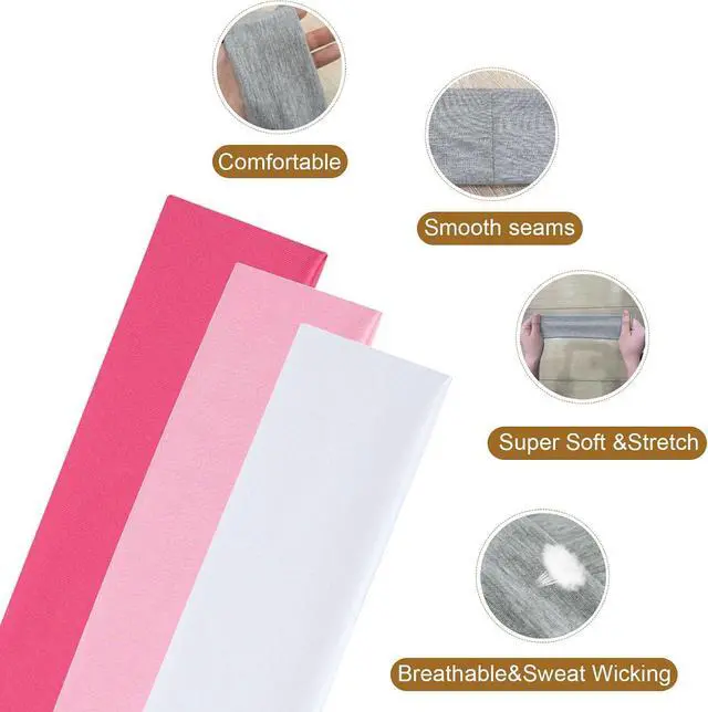 Alt view image 2 of 6 - Yoga Headbands for Women, Non Slip Elastic Sweat Hairbands, Solid Color Head Accessories Headscarves Hair Hoop, Sweat-absorbing Hairbands for Sports, Fitness, Running