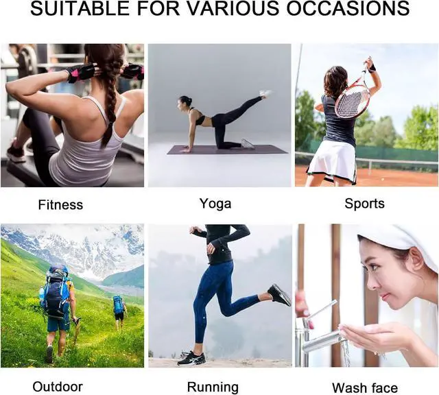 Alt view image 6 of 6 - Yoga Headbands for Women, Non Slip Elastic Sweat Hairbands, Solid Color Head Accessories Headscarves Hair Hoop, Sweat-absorbing Hairbands for Sports, Fitness, Running