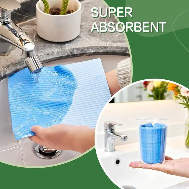 Alt view image 5 of 7 - Swedish Dishcloths for Kitchen 10 Pack, Blue Cellulose Sponge Cloths of Reusable Dish Cloths for Cleaning,Super Absorbent Dish Towels for Washing Dishes