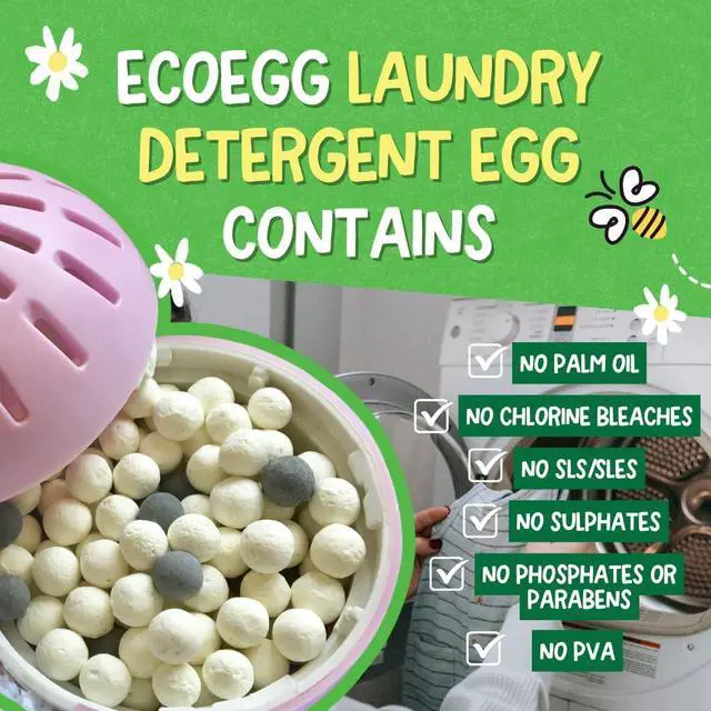 Alt view image 7 of 7 - Ecoegg Laundry Egg Refill Pellets, 50 Loads, Spring Blossom, Sensitive Skin Laundry Detergent