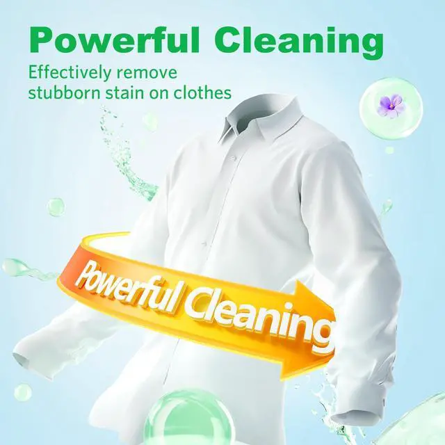 Alt view image 2 of 7 - Laundry Detergent Sheets Fresh Scent 120 Loads No Plastic Jug, Travel Laundry Soap Detergent 60 Sheets
