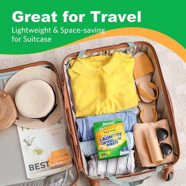 Alt view image 7 of 7 - Laundry Detergent Sheets Fresh Scent 120 Loads No Plastic Jug, Travel Laundry Soap Detergent 60 Sheets