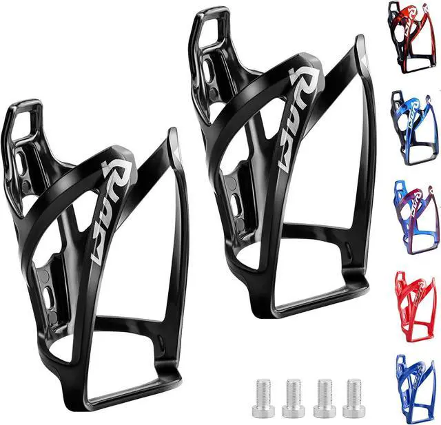 Main image of Suruid Bike Water Bottle Cage Ultra-Light Bicycle Bottle Holder Universal Bike Cup Holder Rack for Bicycle, Cycling, MTB, Road/Mountain Bikes 2 Pack - Black