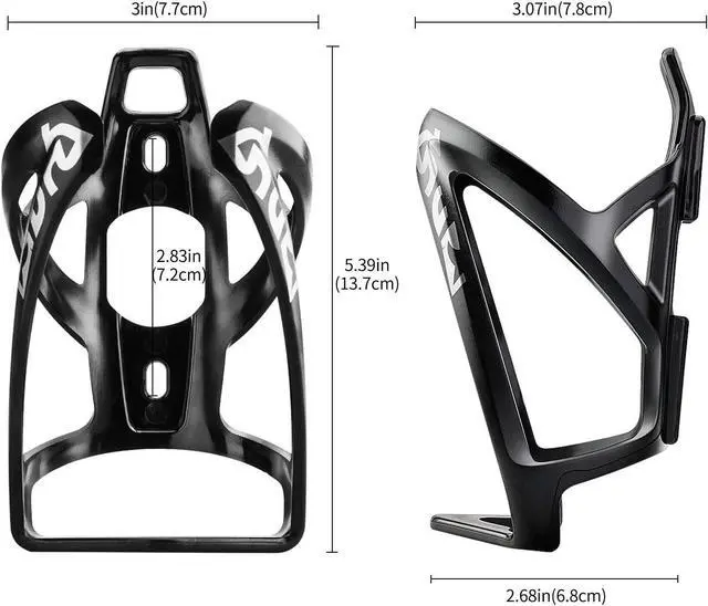 Alt view image 2 of 7 - Suruid Bike Water Bottle Cage Ultra-Light Bicycle Bottle Holder Universal Bike Cup Holder Rack for Bicycle, Cycling, MTB, Road/Mountain Bikes 2 Pack - Black