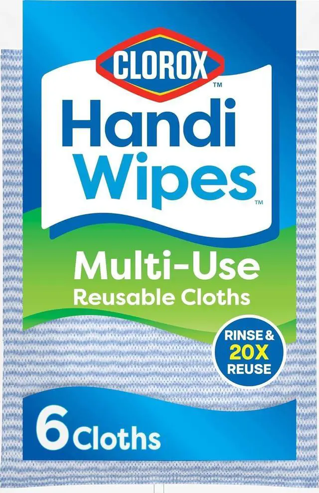 Main image of Clorox Handi Wipes Multi Use Reusable Cloths, 6 Count (Package May Vary)