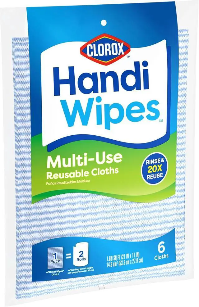 Alt view image 3 of 4 - Clorox Handi Wipes Multi Use Reusable Cloths, 6 Count (Package May Vary)