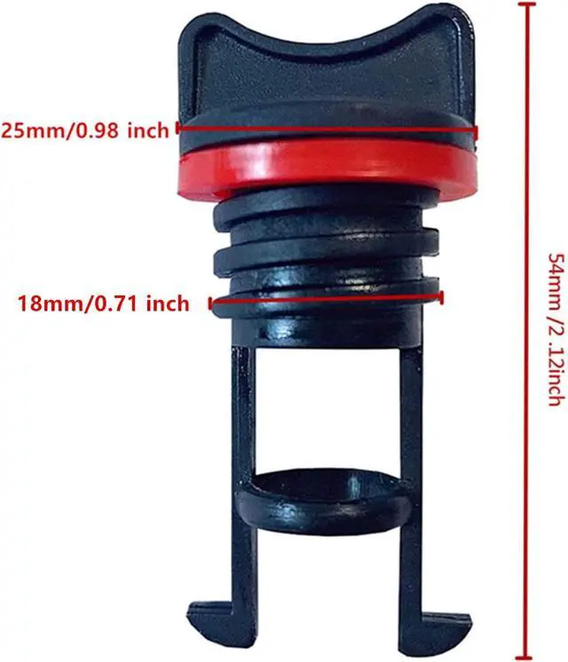 Alt view image 2 of 5 - ISURE MARINE Kayak Drain Plug kit Replacement for Ocean Stream Kayak Dinghy Canoe Boat 2Pcs