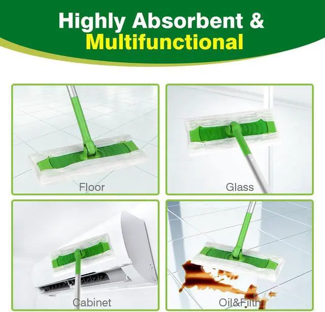 Alt view image 4 of 7 - HOMEXCEL Dry Sweeping Cloths for Swiffer Sweeper 64 Count Disposable | Refills for Floor Mopping & Cleaning, Disposable Duster Pads, Not Include Mop, Picks Up Dust & Hair, Quick & Easy to Use