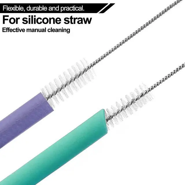Alt view image 2 of 7 - Straw Cleaner Brush Compatible with Stanley,5PCS,Extra Long | Reusable Bendable Stanless Steel Drinking Straws Cleaning Brush for for 40/30/20 oz Stanley Mug,Sippy Cup