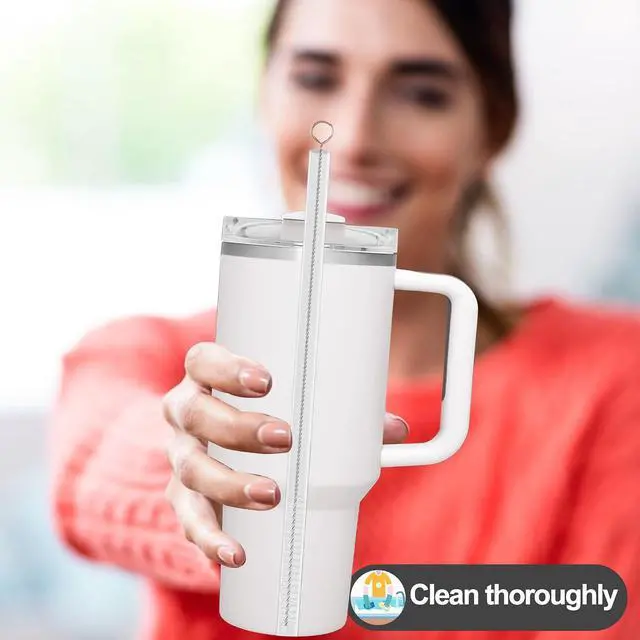 Alt view image 4 of 7 - Straw Cleaner Brush Compatible with Stanley,5PCS,Extra Long | Reusable Bendable Stanless Steel Drinking Straws Cleaning Brush for for 40/30/20 oz Stanley Mug,Sippy Cup