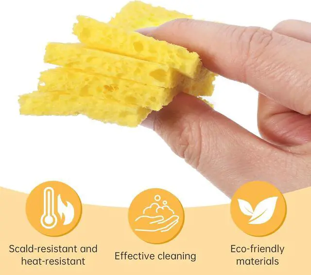Alt view image 3 of 7 - 20Pcs Soldering Sponge Soldering Iron Cleaning Sponge Solder Sponges Welding Clean Pads Square Replacement Cleaning Pads